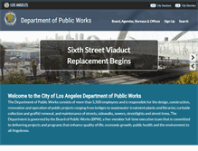 Tablet Screenshot of dpw.lacity.org